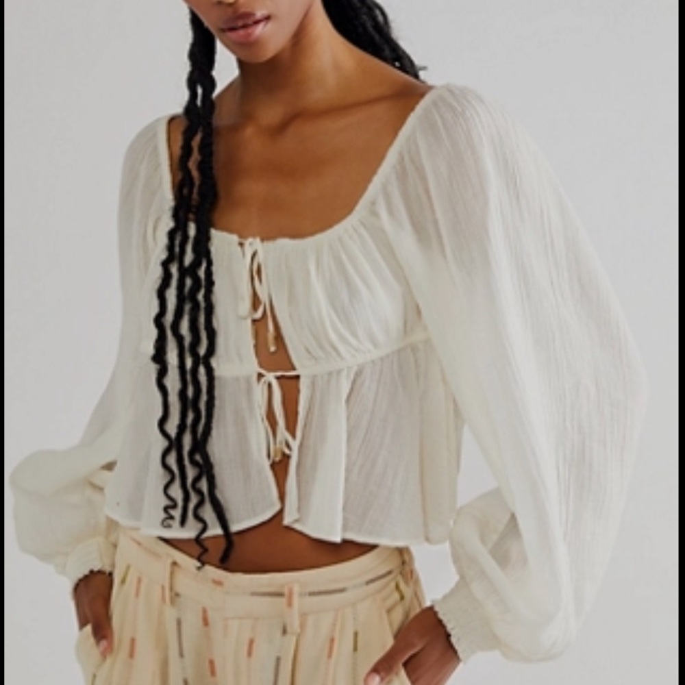 Free People Carly blouse size small